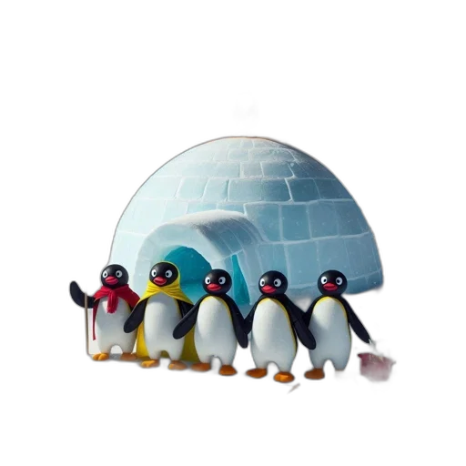 staff, 3d render, concept art, penguins transparent PNG cut-out