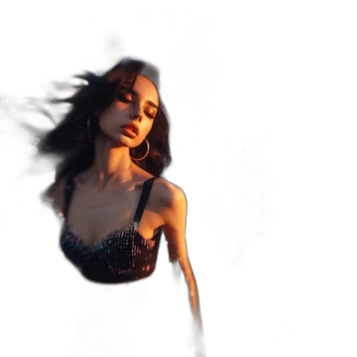 dress, hair, creature, face transparent PNG cut-out