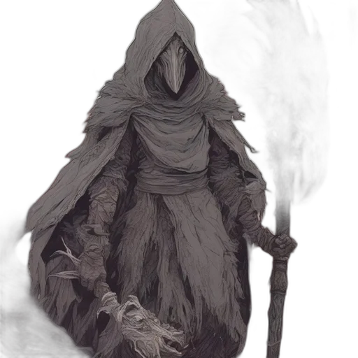 mask, staff, creature, sword transparent PNG cut-out