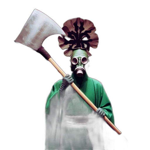 staff, mask, weapon, face transparent PNG cut-out
