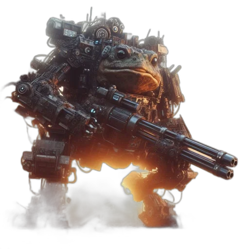 weapon, robot, concept art, 3d render transparent PNG cut-out