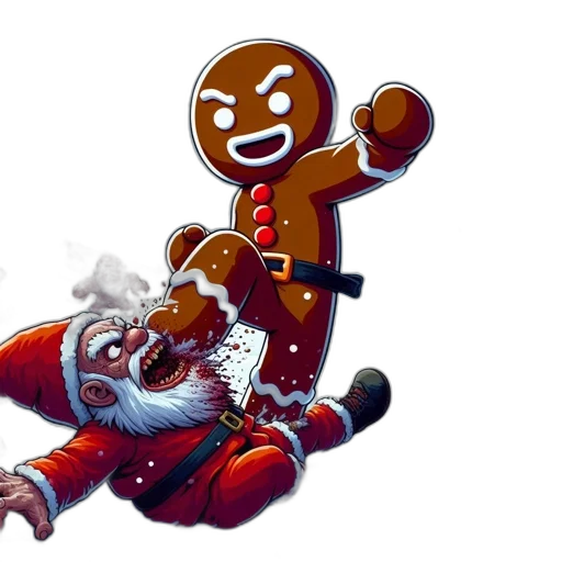 concept art, night, giant, gingerbread transparent PNG cut-out