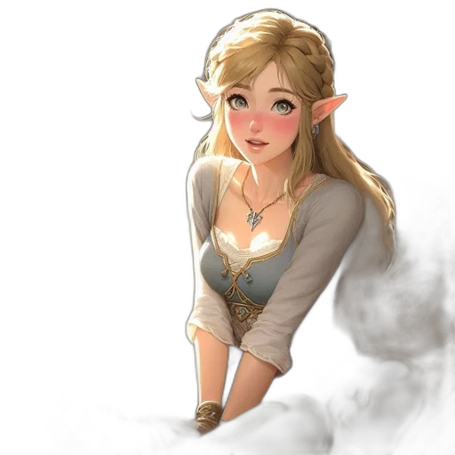 dress, dragon, staff, face transparent PNG cut-out