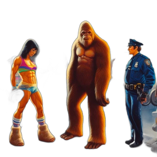 concept art, comic book art, fog, well-lit transparent PNG cut-out