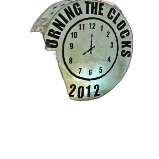 3d render, large, clock, words transparent PNG cut-out