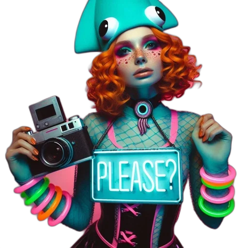 robot, dress, staff, creature transparent PNG cut-out