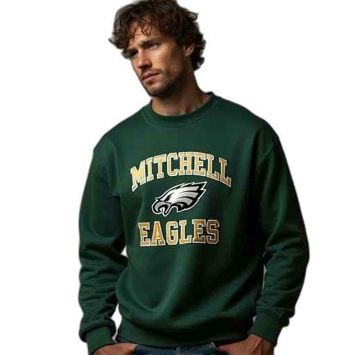 jacket, green, eagles, mitchell transparent PNG cut-out