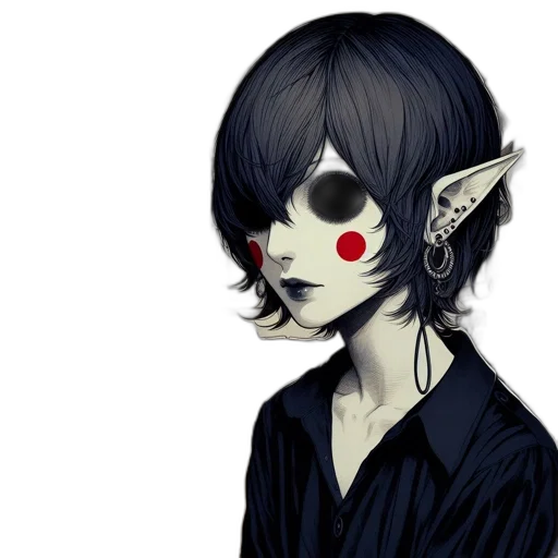 mask, staff, face, creature transparent PNG cut-out