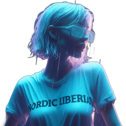 cyberpunk, vaporwave, 3d render, concept art transparent PNG cut-out