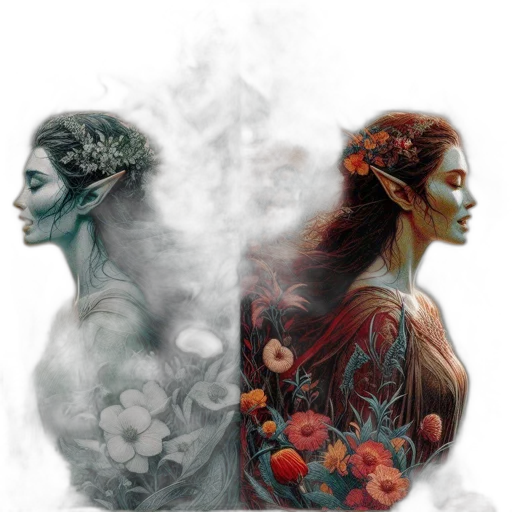 fantasy art, concept art, photorealistic, watercolor transparent PNG cut-out