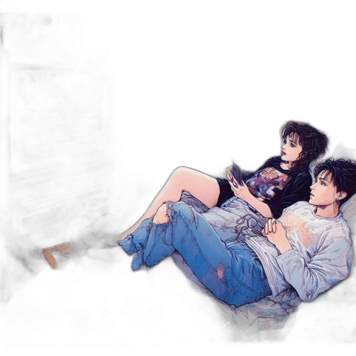 watercolor, anime, concept art, comic book art transparent PNG cut-out