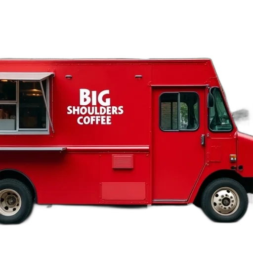 red, food, truck, words transparent PNG cut-out