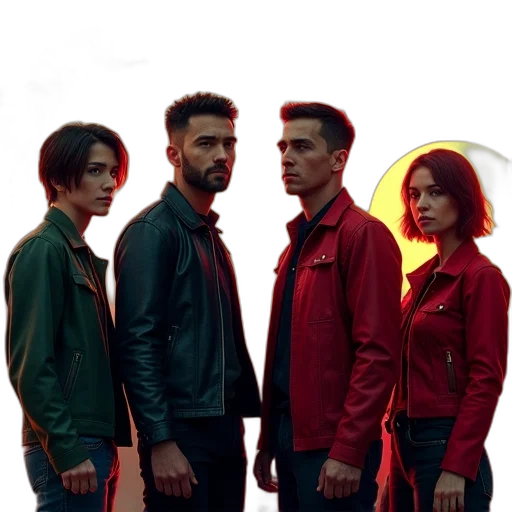 jacket, concept art, comic book art, cyberpunk transparent PNG cut-out