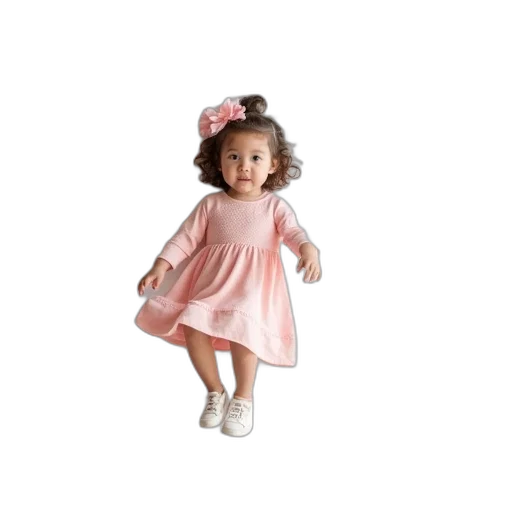 dress, photorealistic, little, girl transparent PNG cut-out