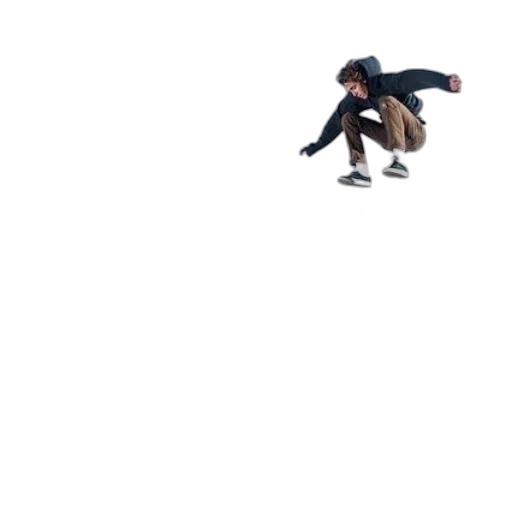 shoes, creature, jacket, staff transparent PNG cut-out