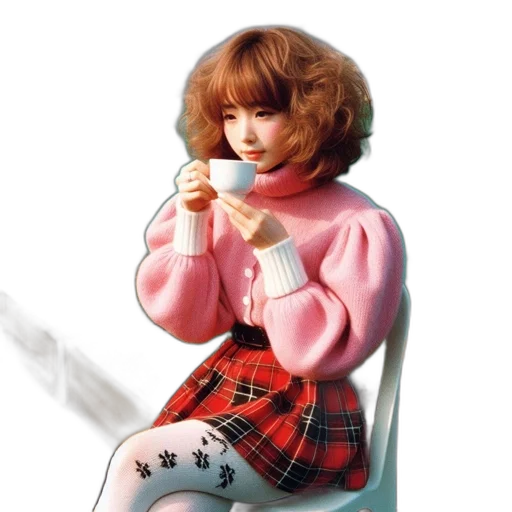 jacket, dress, umbrella, photorealistic transparent PNG cut-out