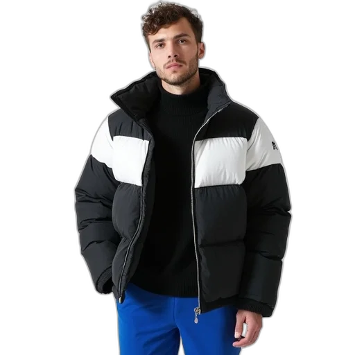 jacket, monochrome, person, wearing transparent PNG cut-out