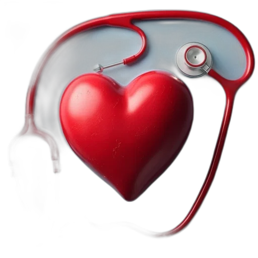 heart, red, stent, stethoscope transparent PNG cut-out