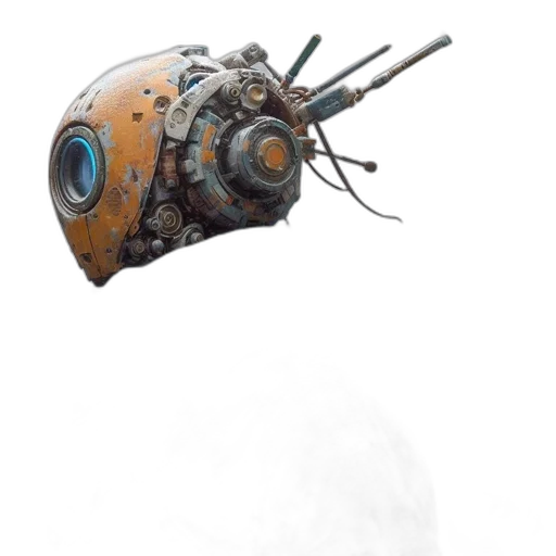 robot, weapon, staff, mask transparent PNG cut-out