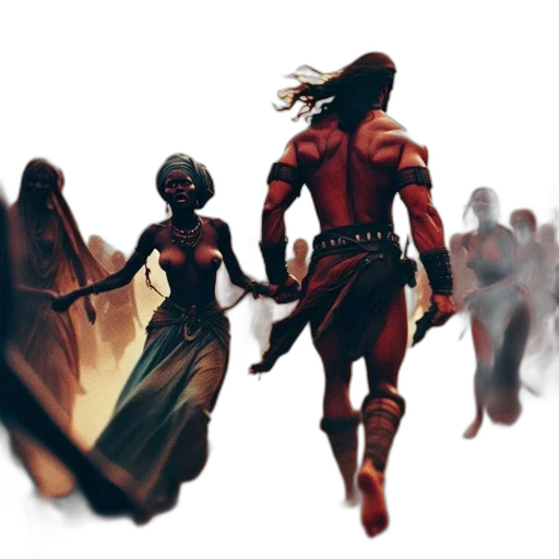 concept art, comic book art, fantasy art, 3d render transparent PNG cut-out