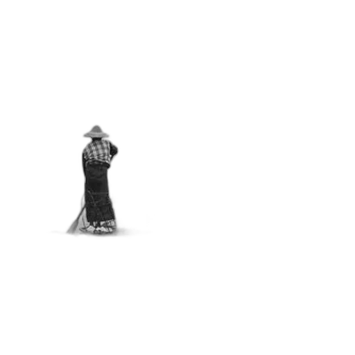 dress, hat, staff, robot transparent PNG cut-out