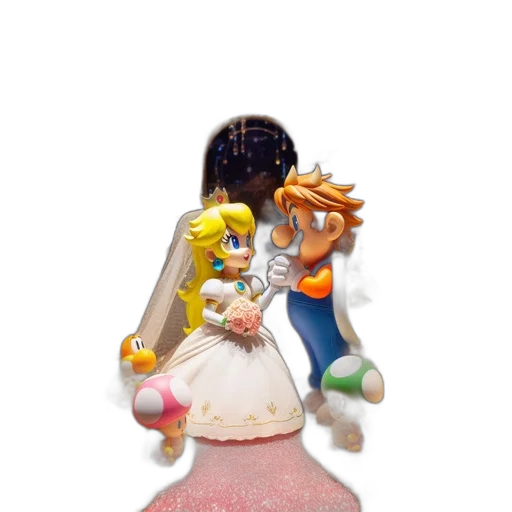 crown, dress, weapon, 3d render transparent PNG cut-out