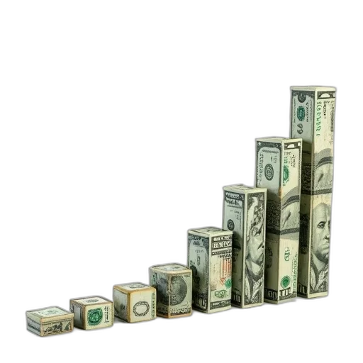 graph, shows, growing, dollar transparent PNG cut-out