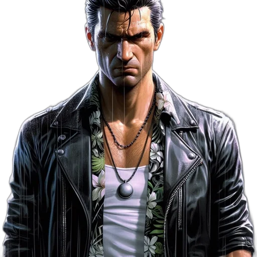 jacket, concept art, comic book art, cyberpunk transparent PNG cut-out