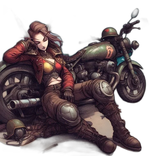 weapon, jacket, concept art, cyberpunk transparent PNG cut-out