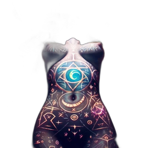 dress, bottle, mask, creature transparent PNG cut-out