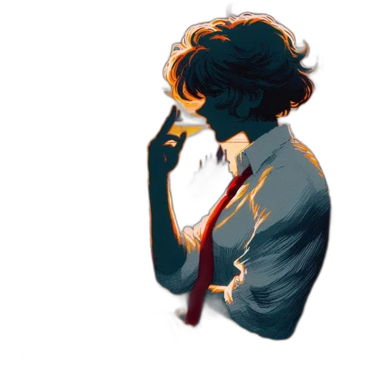 mask, face, jacket, hair transparent PNG cut-out