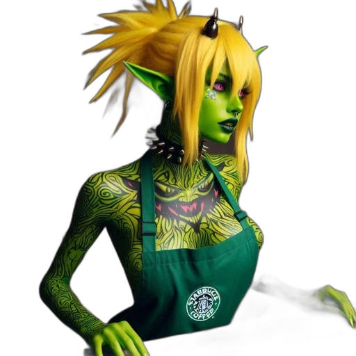 staff, creature, concept art, fantasy art transparent PNG cut-out