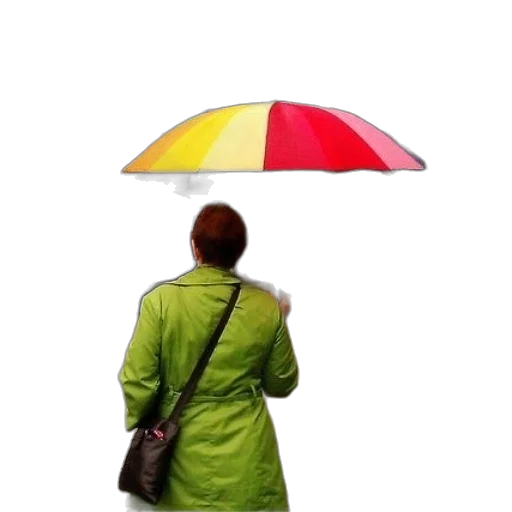 umbrella, jacket, staff, hat transparent PNG cut-out