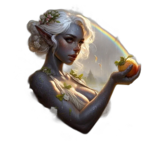 jewelry, face, crown, staff transparent PNG cut-out