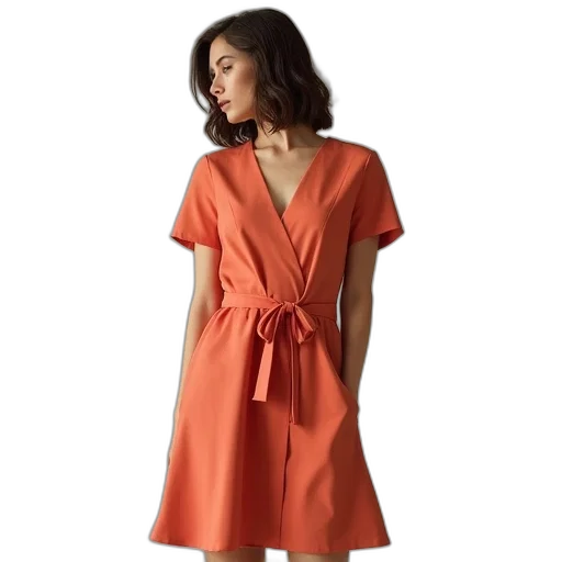 dress, earth tones, hobbs, neck transparent PNG cut-out