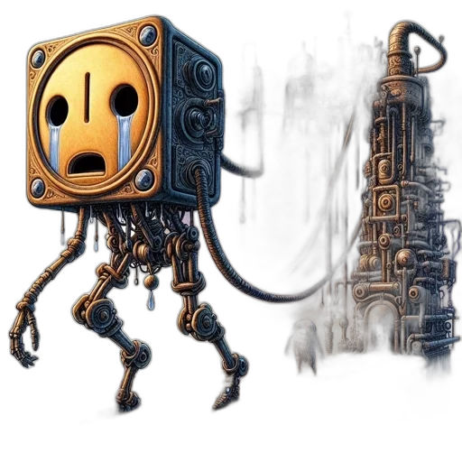 robot, mask, creature, weapon transparent PNG cut-out
