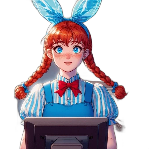 robot, dress, staff, crown transparent PNG cut-out