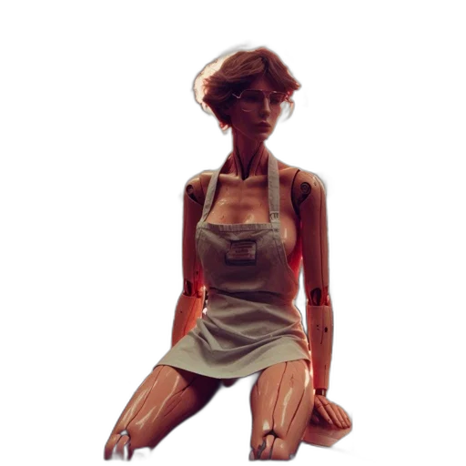 dress, face, staff, creature transparent PNG cut-out