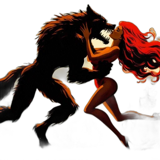 comic book art, concept art, fantasy art, red transparent PNG cut-out