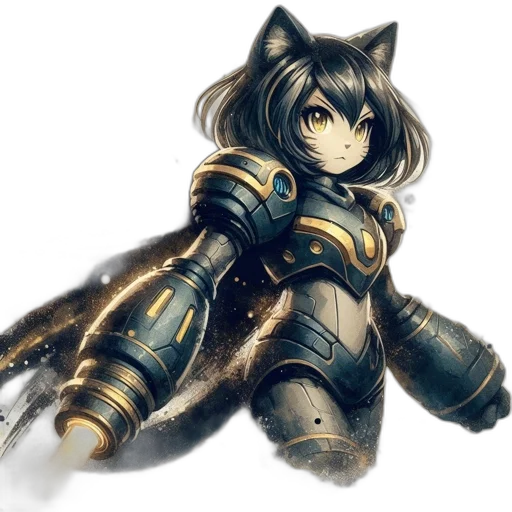 weapon, staff, sword, robot transparent PNG cut-out