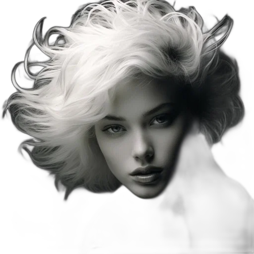 hair, face, crown, photorealistic transparent PNG cut-out