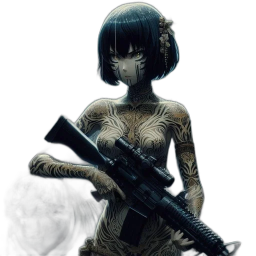 weapon, robot, dress, mask transparent PNG cut-out