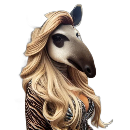 animal, dress, mask, hair transparent PNG cut-out