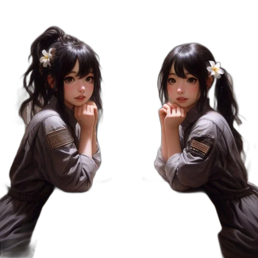 face, dress, mask, photorealistic transparent PNG cut-out