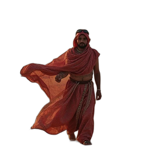 staff, mask, dress, creature transparent PNG cut-out