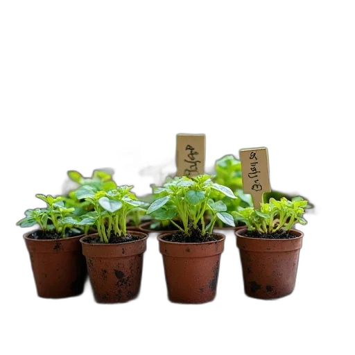 variety, seedlings, growing, small transparent PNG cut-out