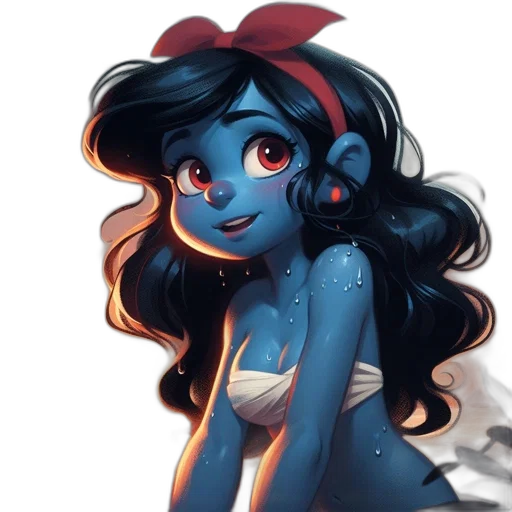 dress, crown, face, creature transparent PNG cut-out
