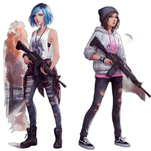 weapon, concept art, cyberpunk, comic book art transparent PNG cut-out