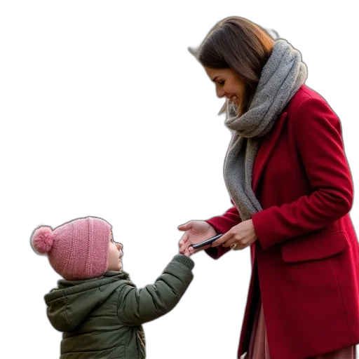 toddler, green, winter, coat transparent PNG cut-out