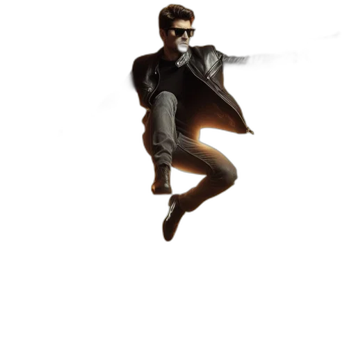 jacket, staff, concept art, 3d render transparent PNG cut-out